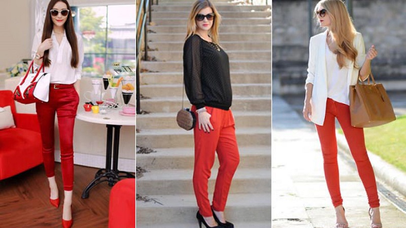 Style guide to combining red pants
