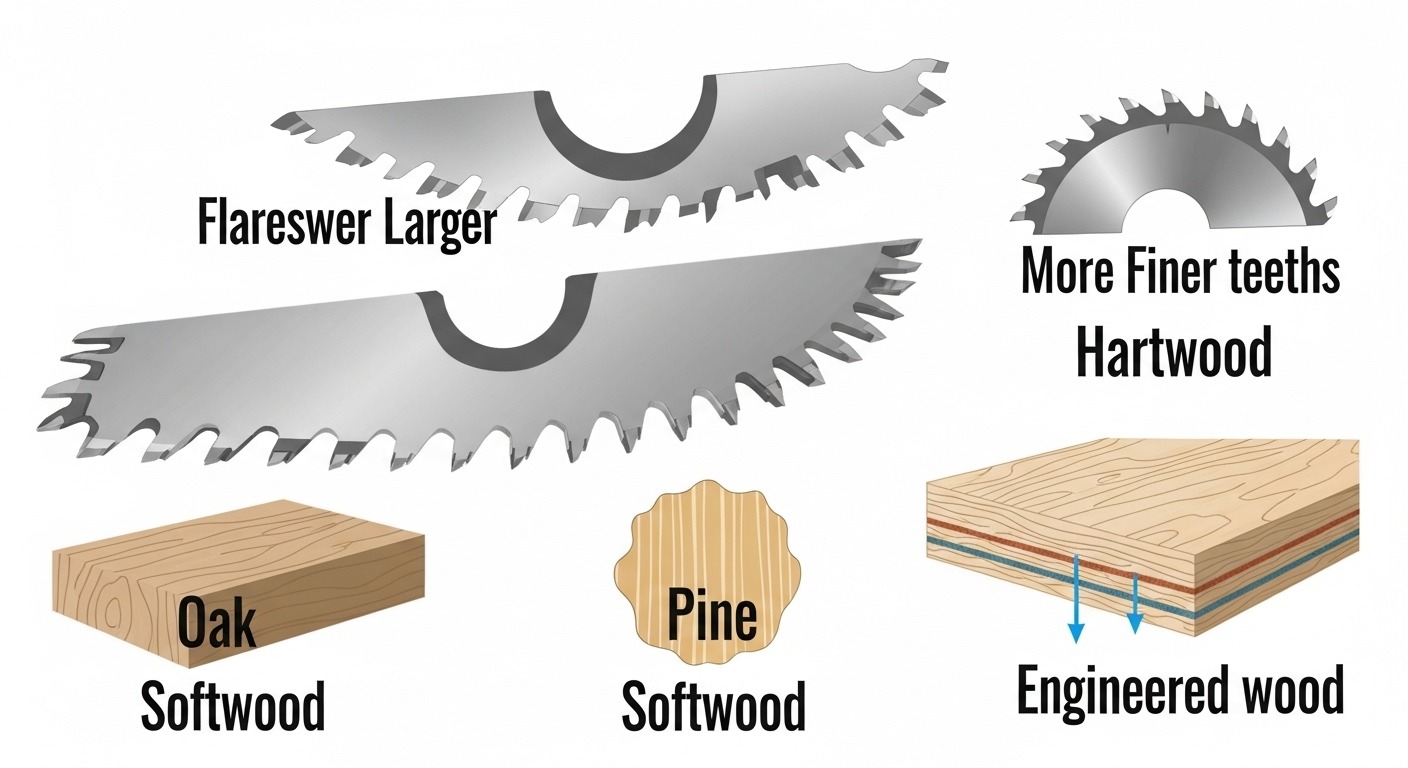 Carbide vs HSS blade material comparison for woodworking